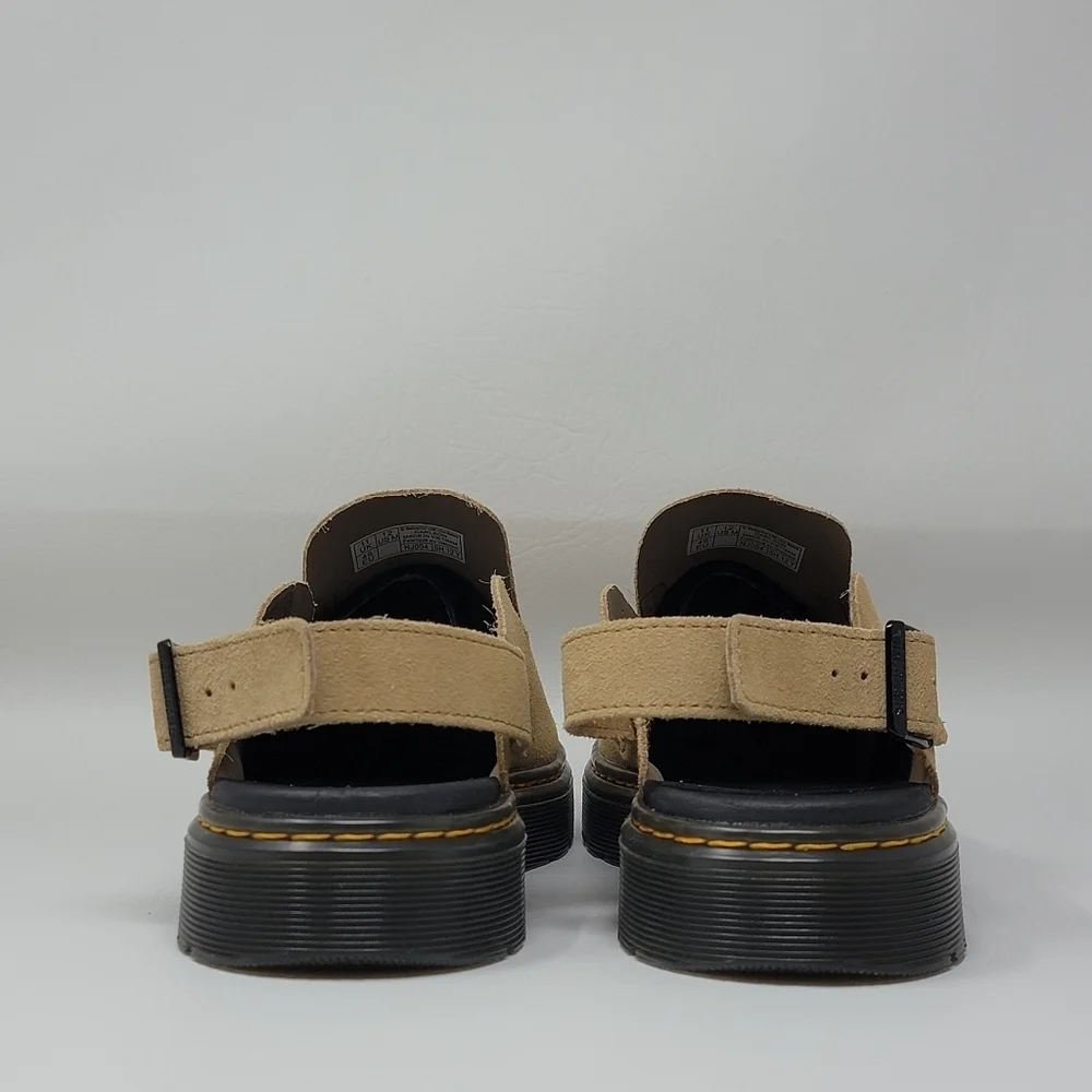 Dr. Martens Carlson Slingback Clog Mule Men's 12 Women's 13 Beige Suede NEW